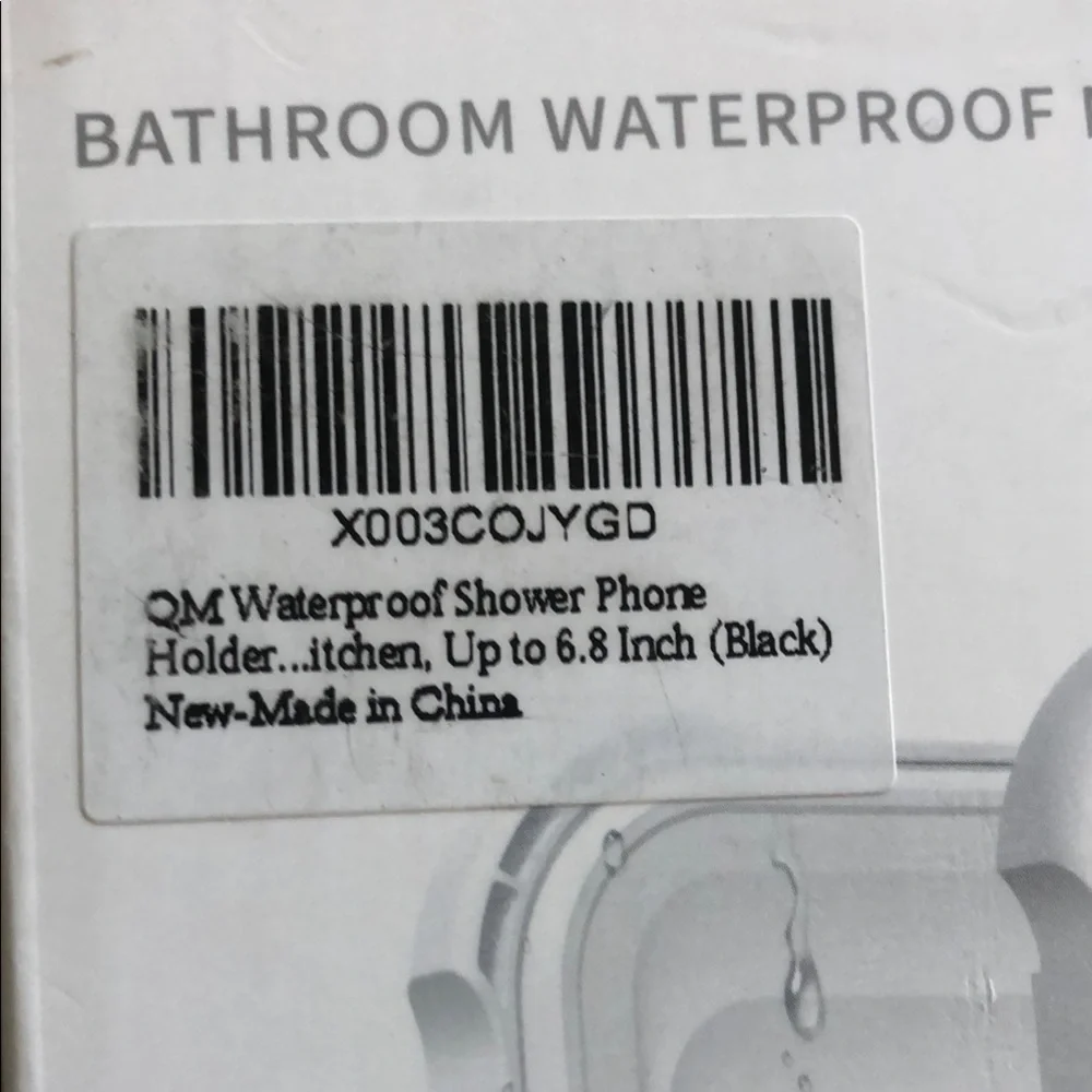 B35 Black Waterproof shower kitchen boat Phone Case